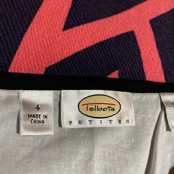 NWOT Talbots midi skirt blue w/ white slip under - Picture 7 of 8